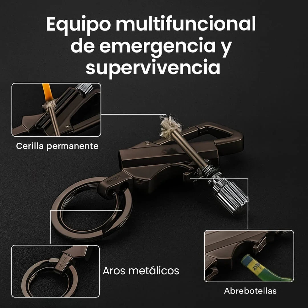 Encendedor, Abridor y Llavero 3 en 1 🔥 Cerilla Permanente