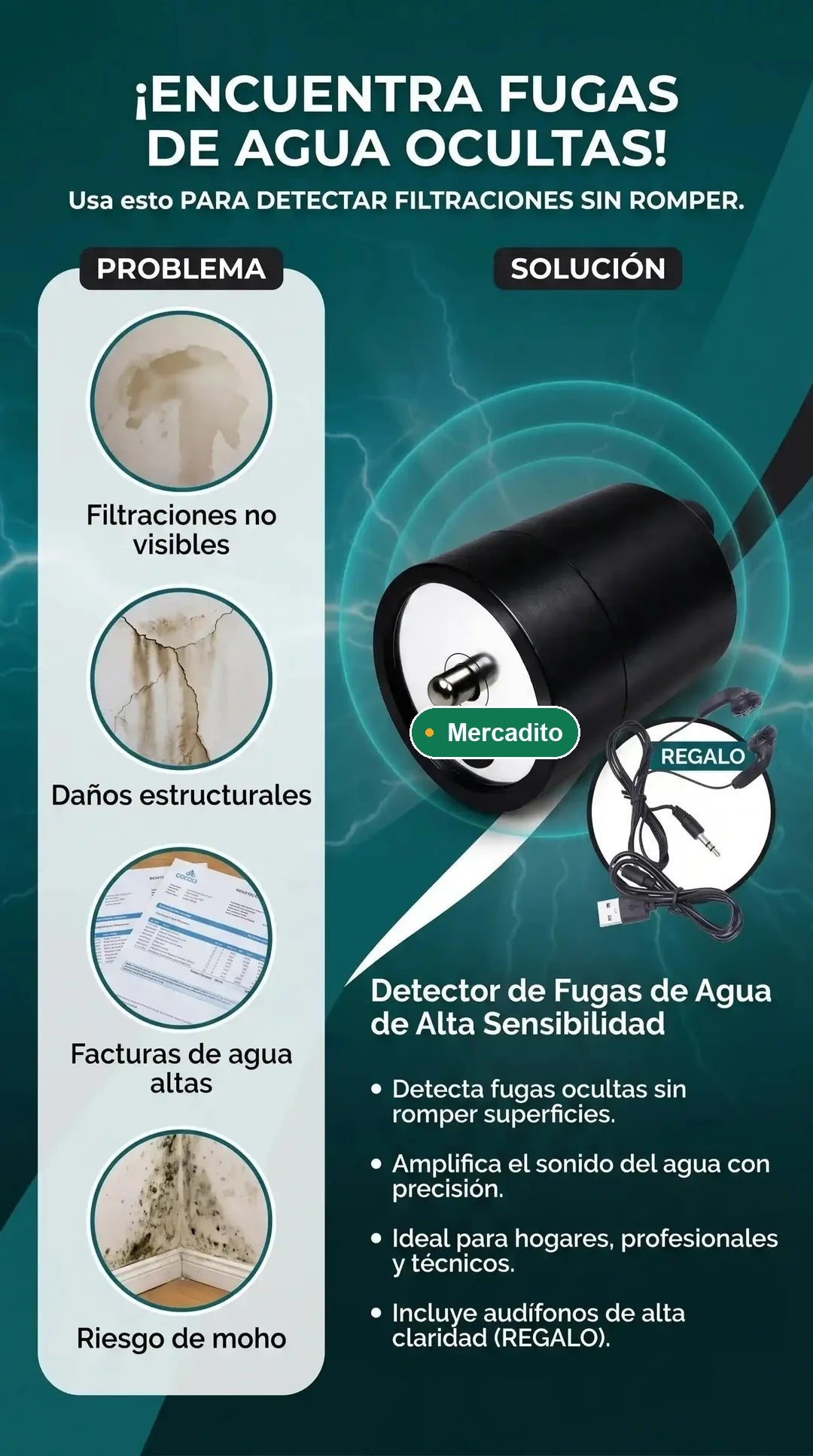 Detector de Fugas de Agua por Sonido — Encuentra la Fuga Sin Romper Nada 💧