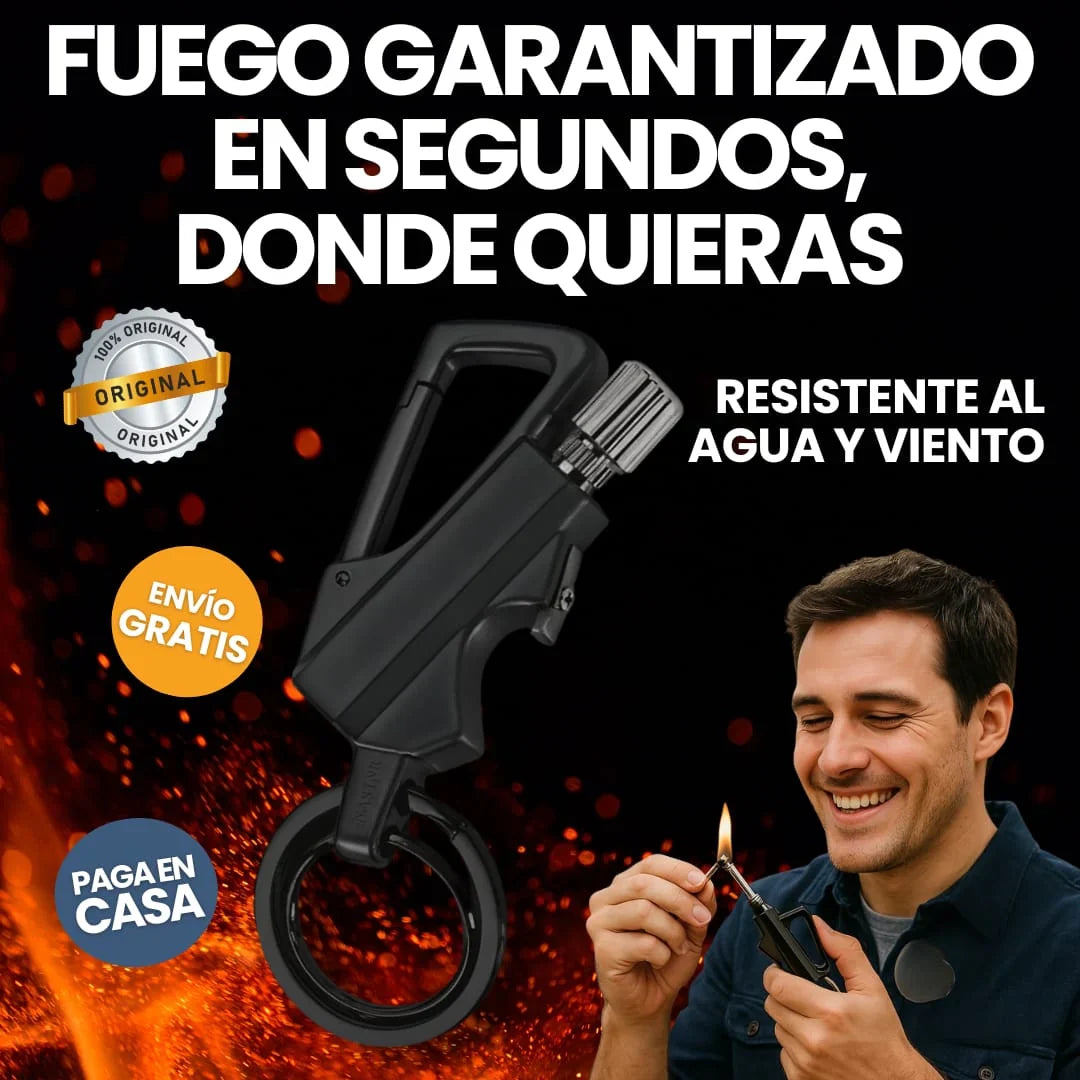 Encendedor, Abridor y Llavero 3 en 1 🔥 Cerilla Permanente